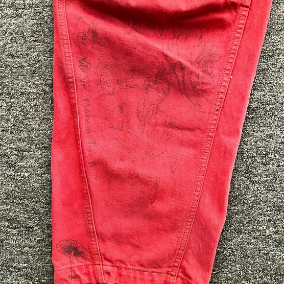 Super cool red BDG jeans BNWT - Picture 3 of 6
